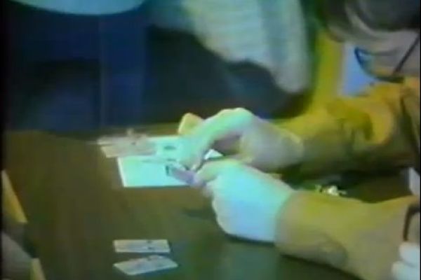 little kid working on craft